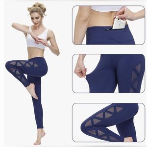 Women’s Mesh Leggings Yoga With Pockets